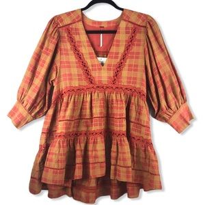 Free People Time Out Lace Cottage Core Top OB924255